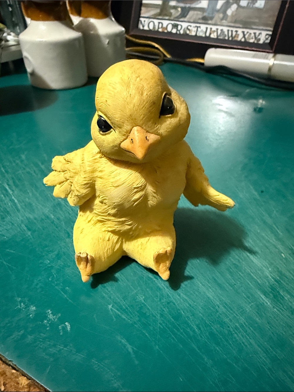 Yellow Decorative Chick Figurine for Birds & Pet Lovers